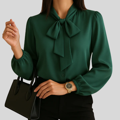 Women's Blouse With Bow Detail - VibreMode