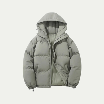 Men's Quilted Jacket Warm Textile Winter Coat - VibreMode