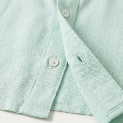 Men's Cotton Linen Shirt And Pants Set