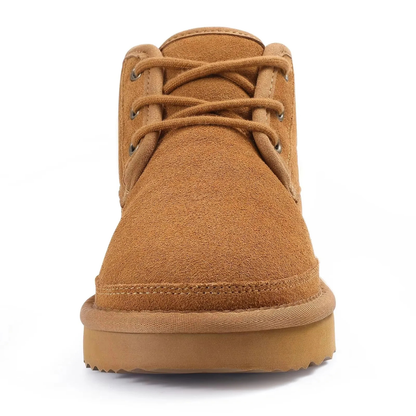 Men's Suede Snow Boots Warm Fur Lined Non Slip