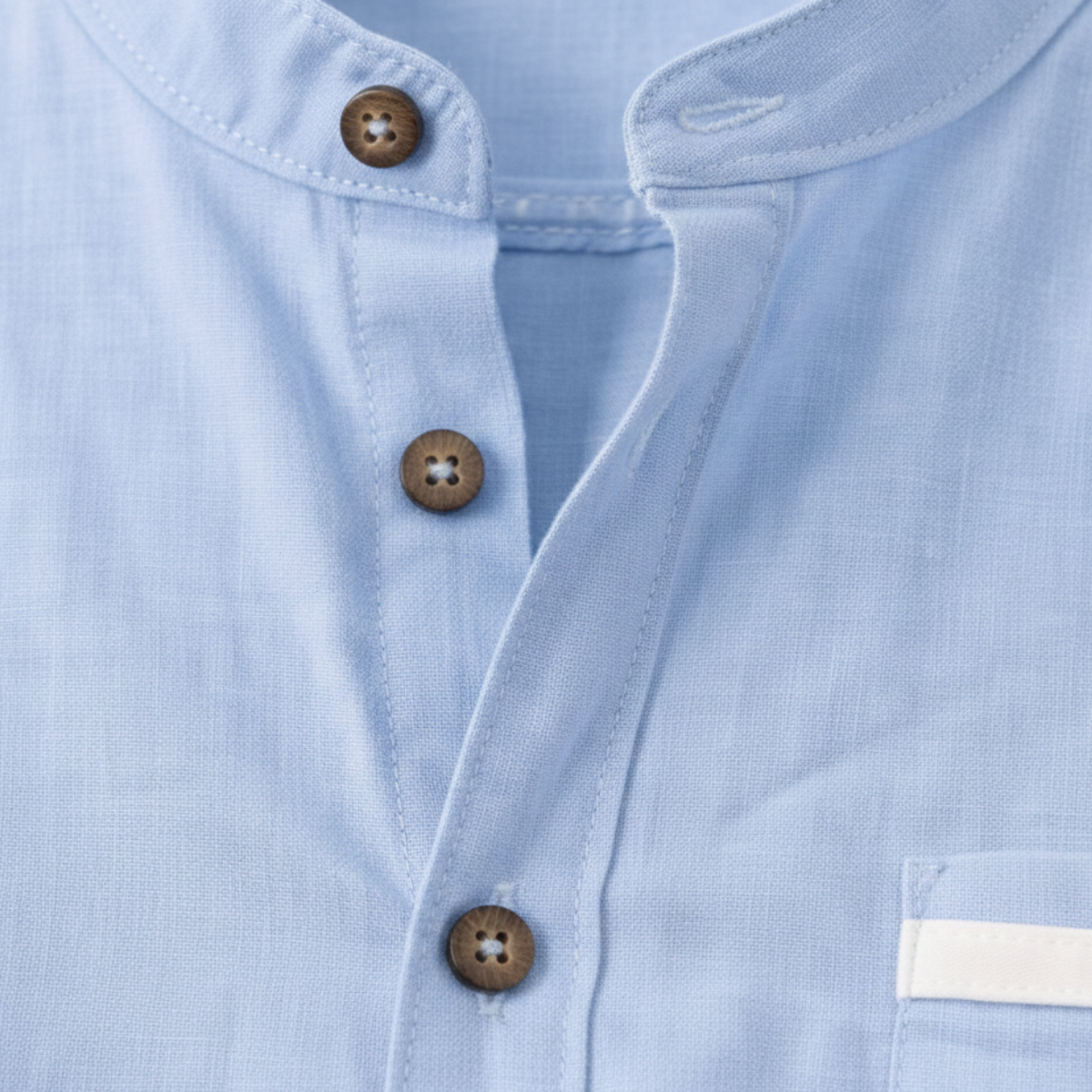 Men's Business Button Up Shirt Standing Collar White