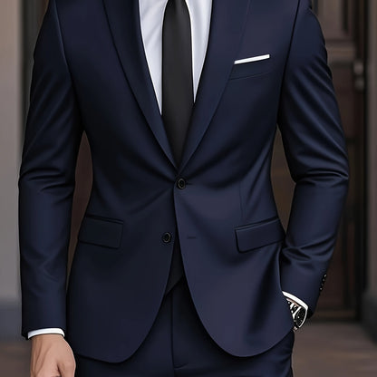 Men's Single Breasted Suit Notch Lapel