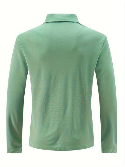 Men's Polo Shirt Long-Sleeve Cotton