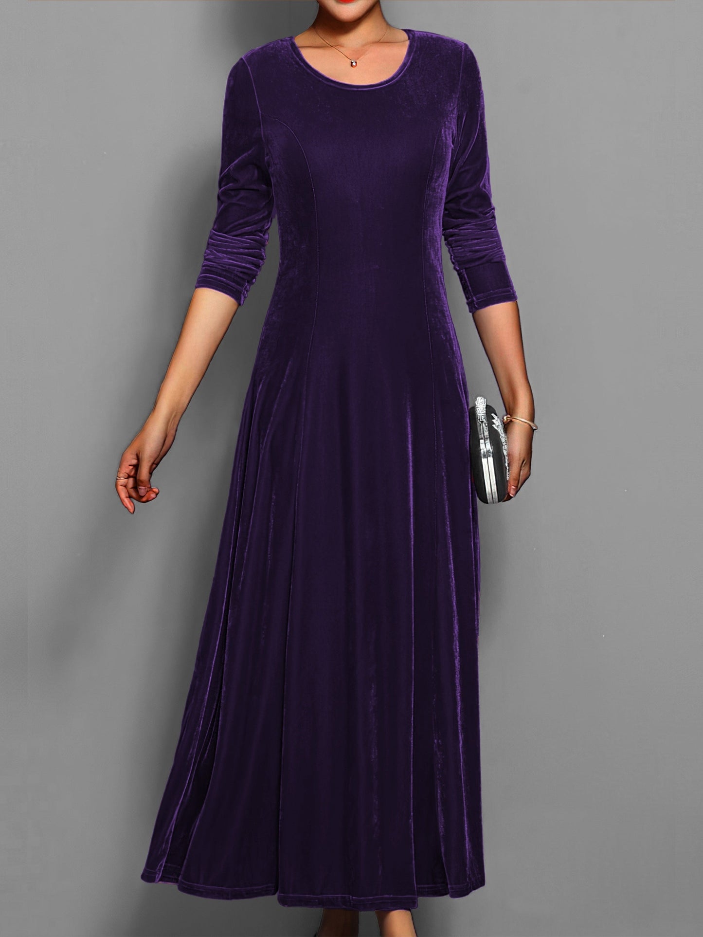 Elegant Ladies Formal V Neck Party Dress