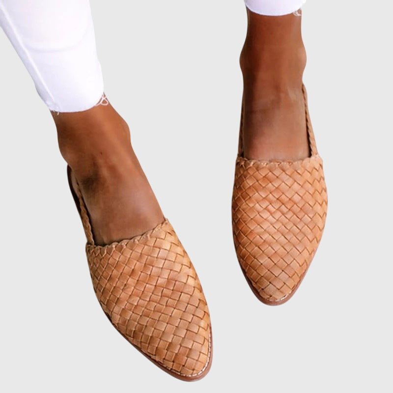 Comfortable Womens Canvas Slip On Flats Shoes - VibreMode