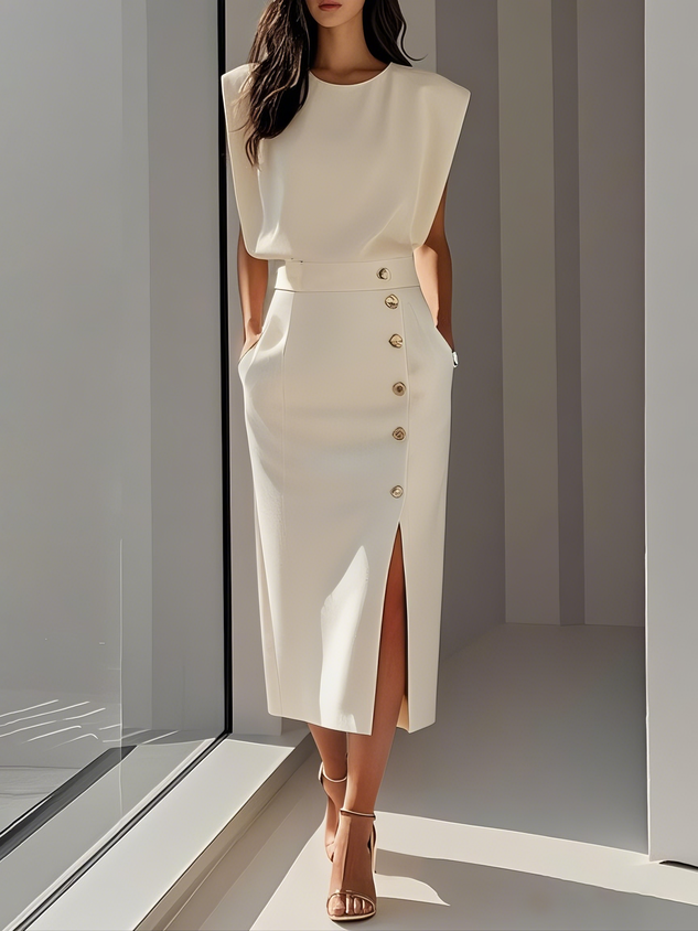 Women's Midi Dress Charm Effortless Aspen - VibreMode