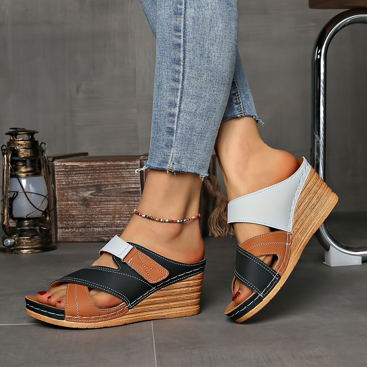 Comfortable Heeled Sandal Slides
