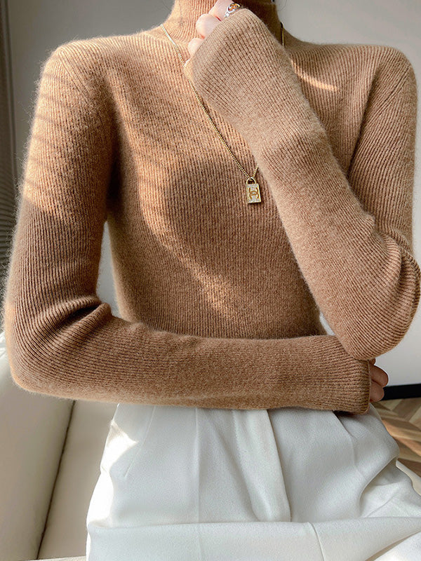 Classic Fit Crew Neck Knit Sweater