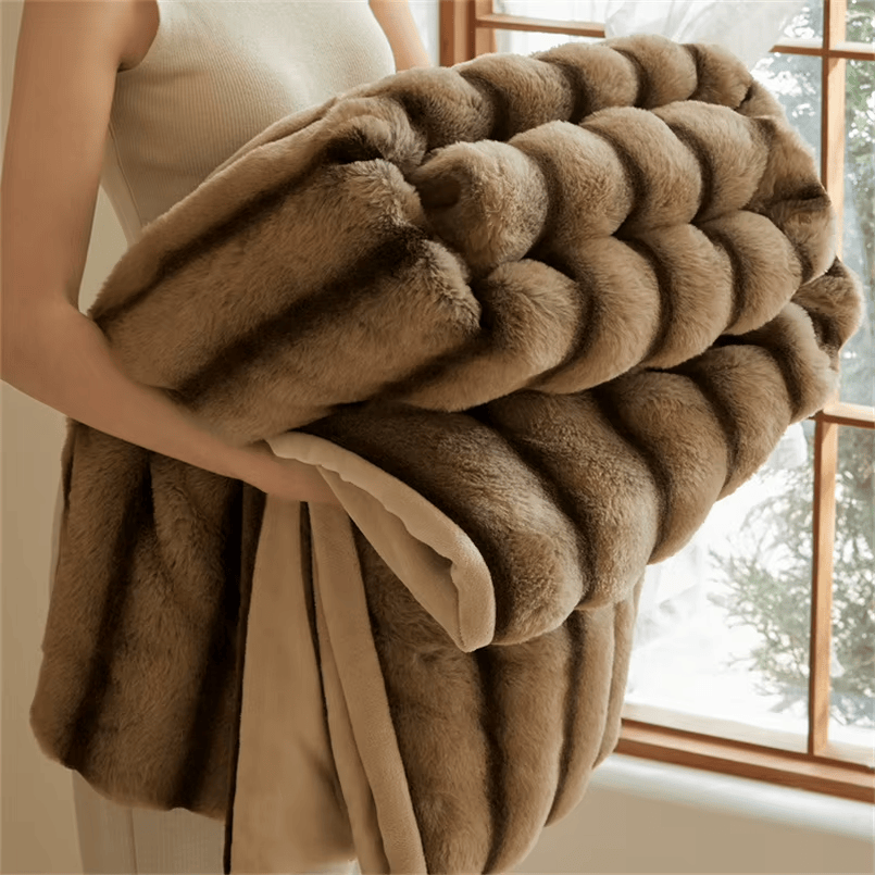 Liora Faux Fur Throw Blanket