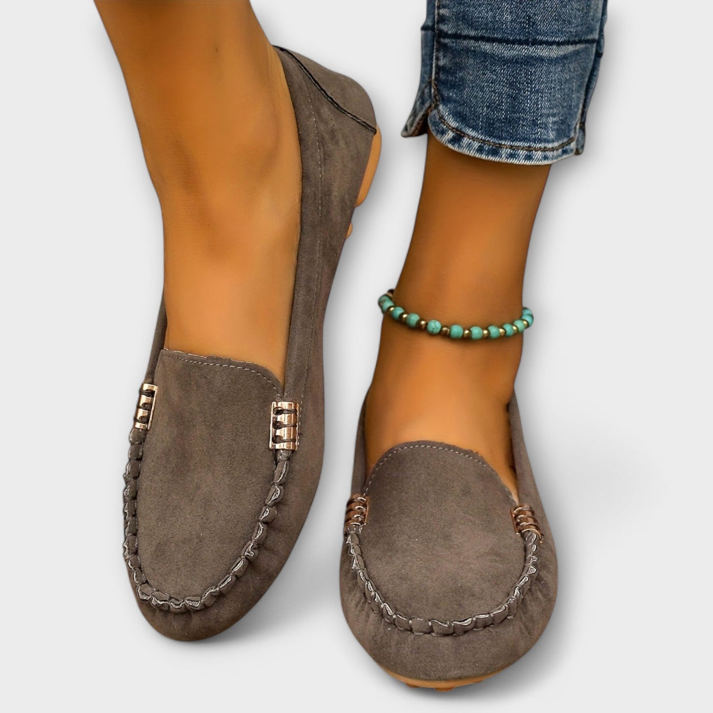 Women's Moccasin Loafers Stitched