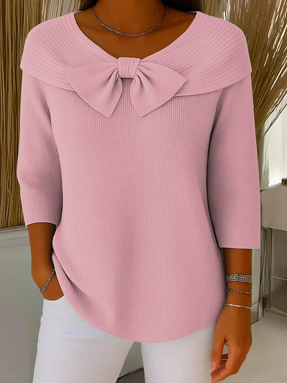 Women's Bow Sweater Purple