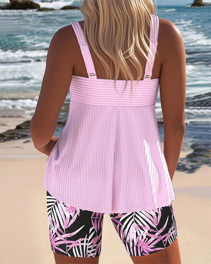 Slimming Floral Print Swimsuit Tankini for Women