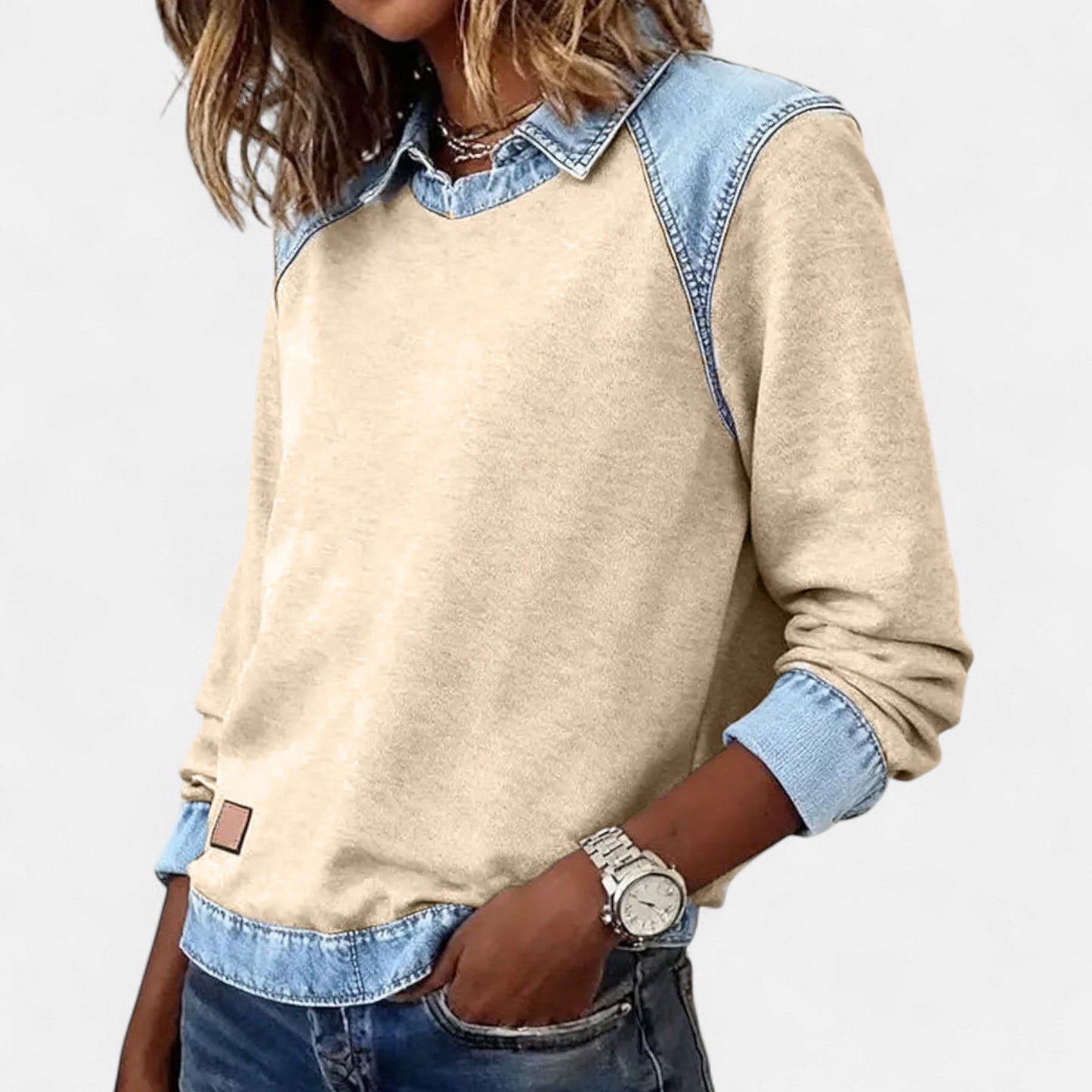 Ladies' Jeans Collar Fleece Jacket