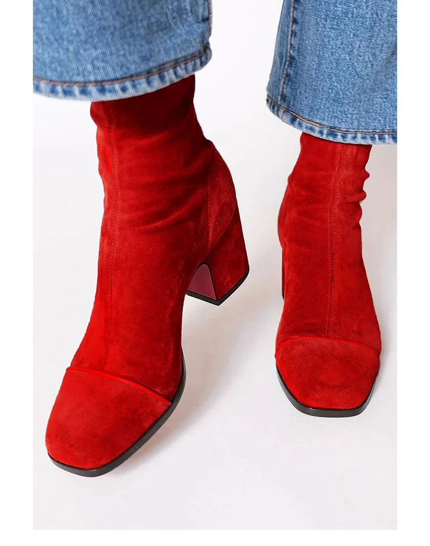 Women's Square Toe Ankle Boots - VibreMode