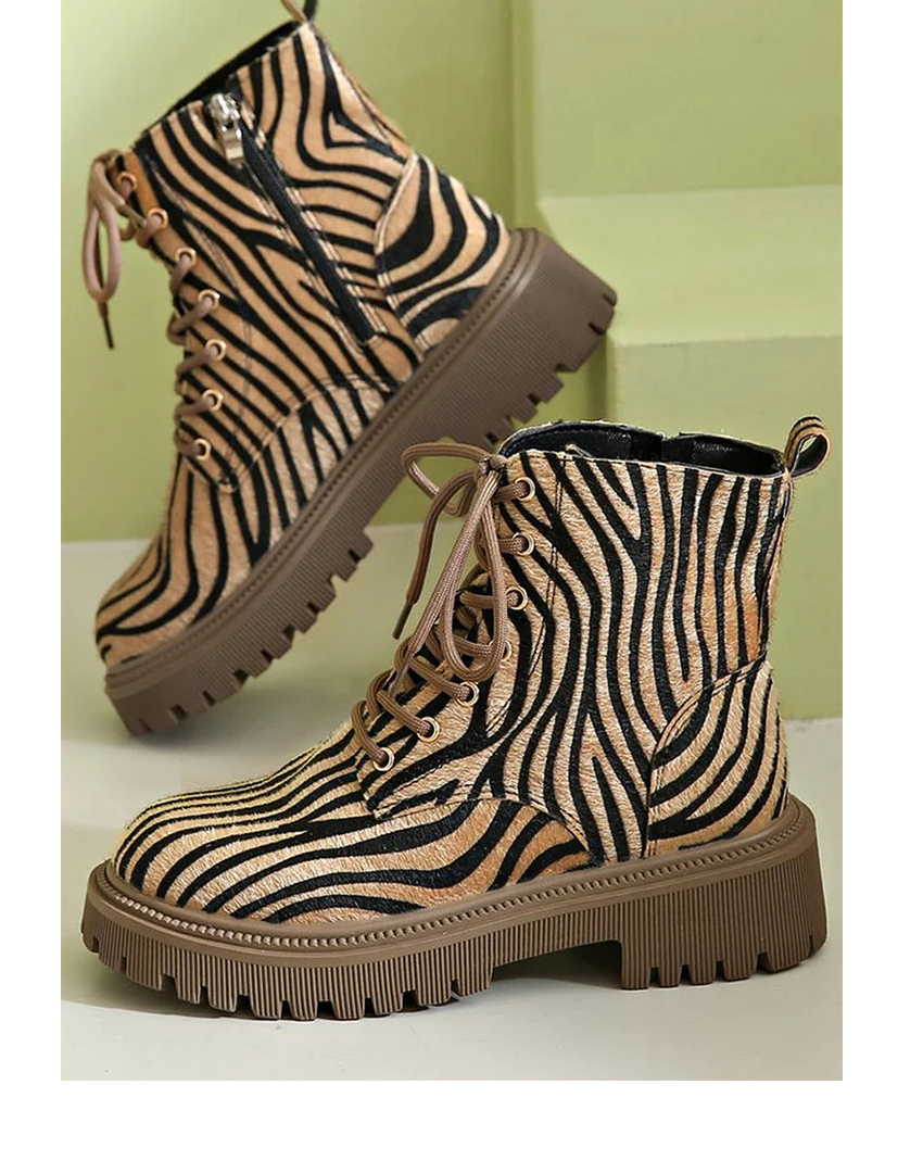 Animal Print Ankle Boots - VibreMode