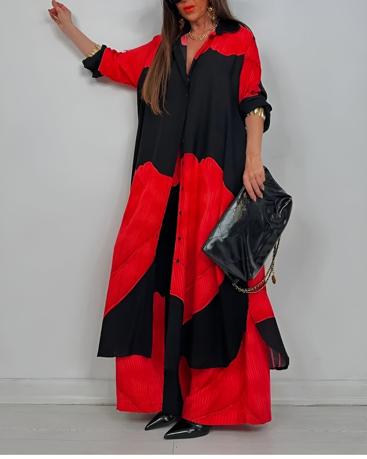 Women's Two Piece Cropped Wide Leg Outfit