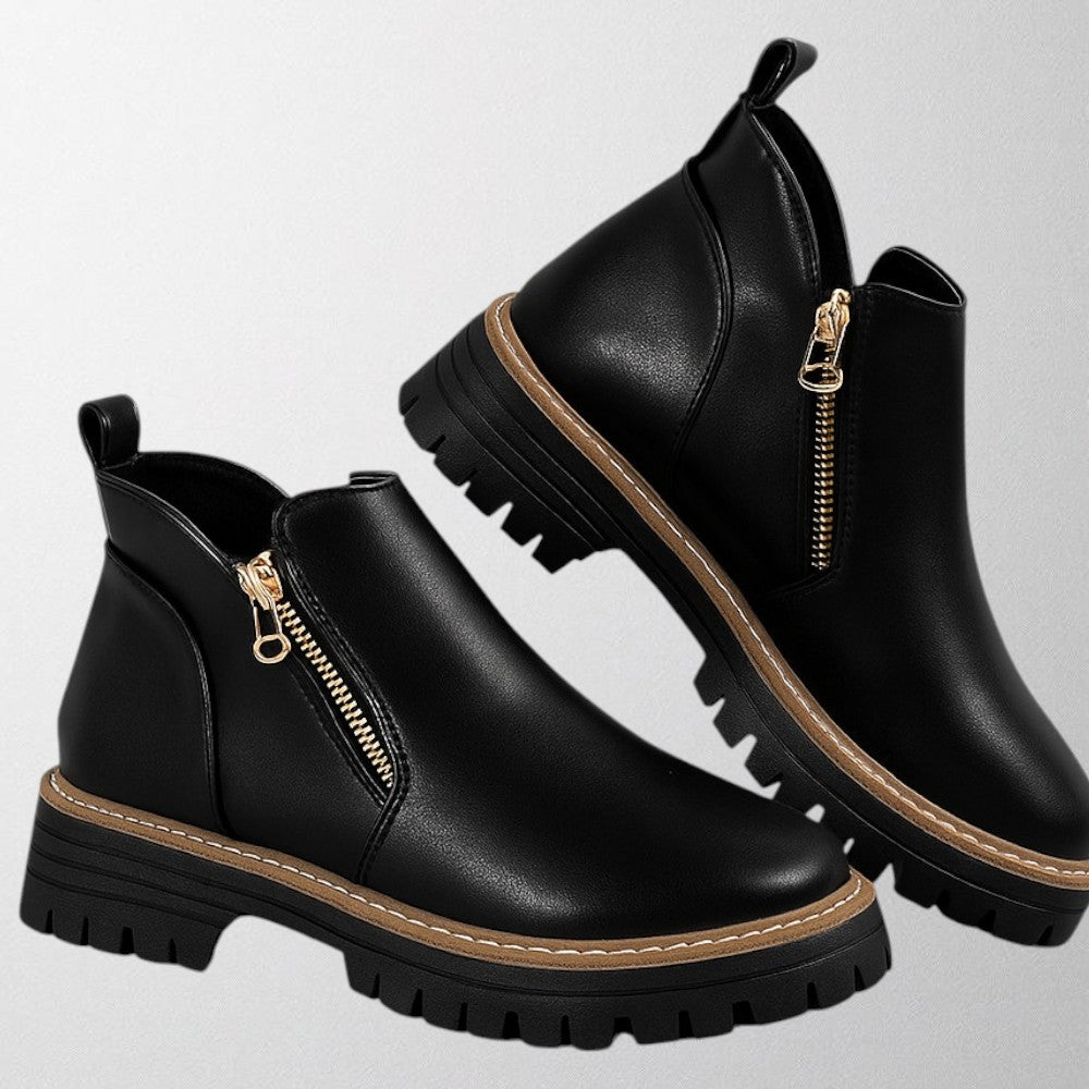 Women's Ankle Boots Platform Zip Design