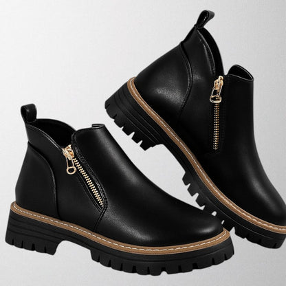 Women's Ankle Boots Platform Zip Design