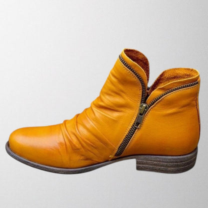Women's Ankle Boots Rounded Toe Side Zipper