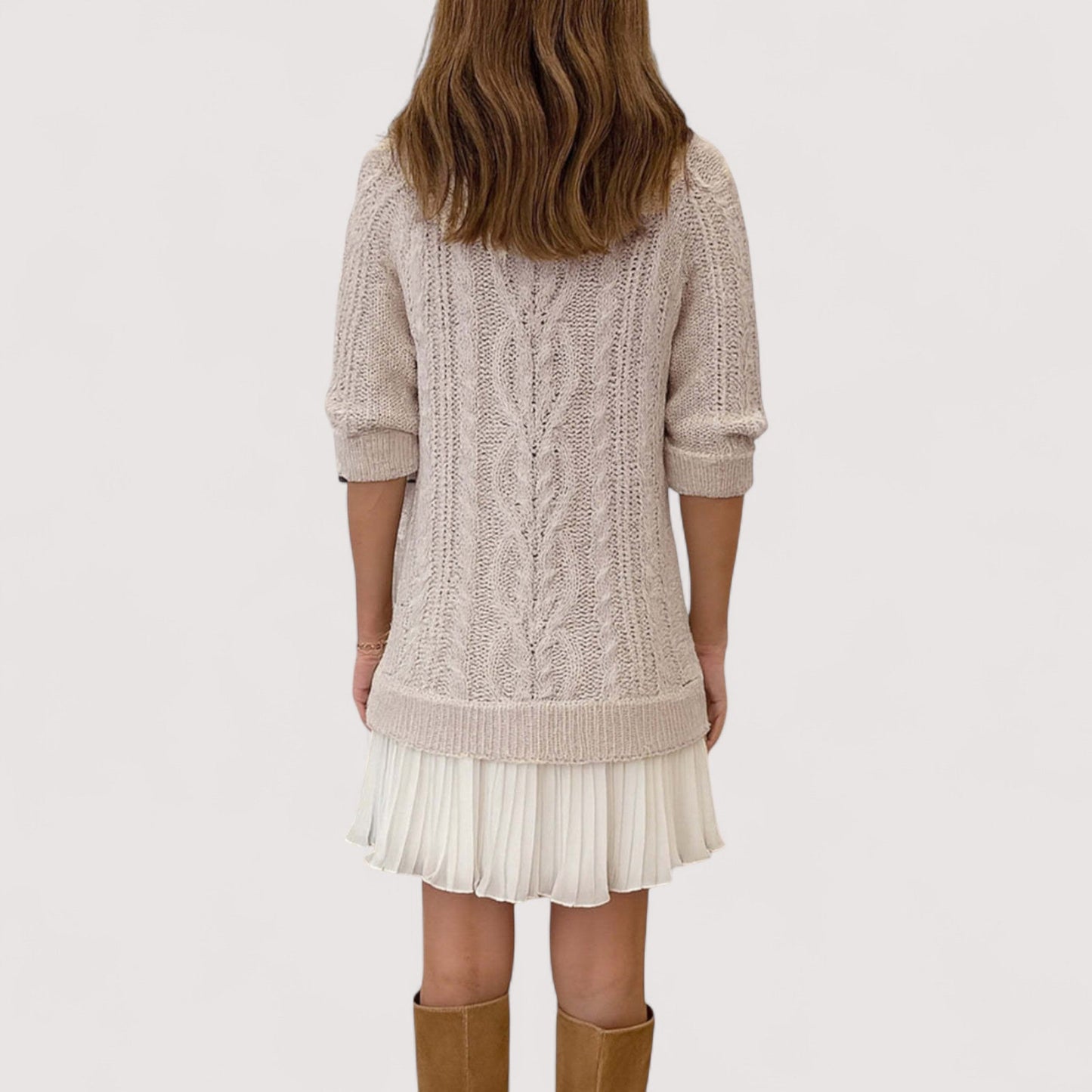Women's Pleated Knit Dress