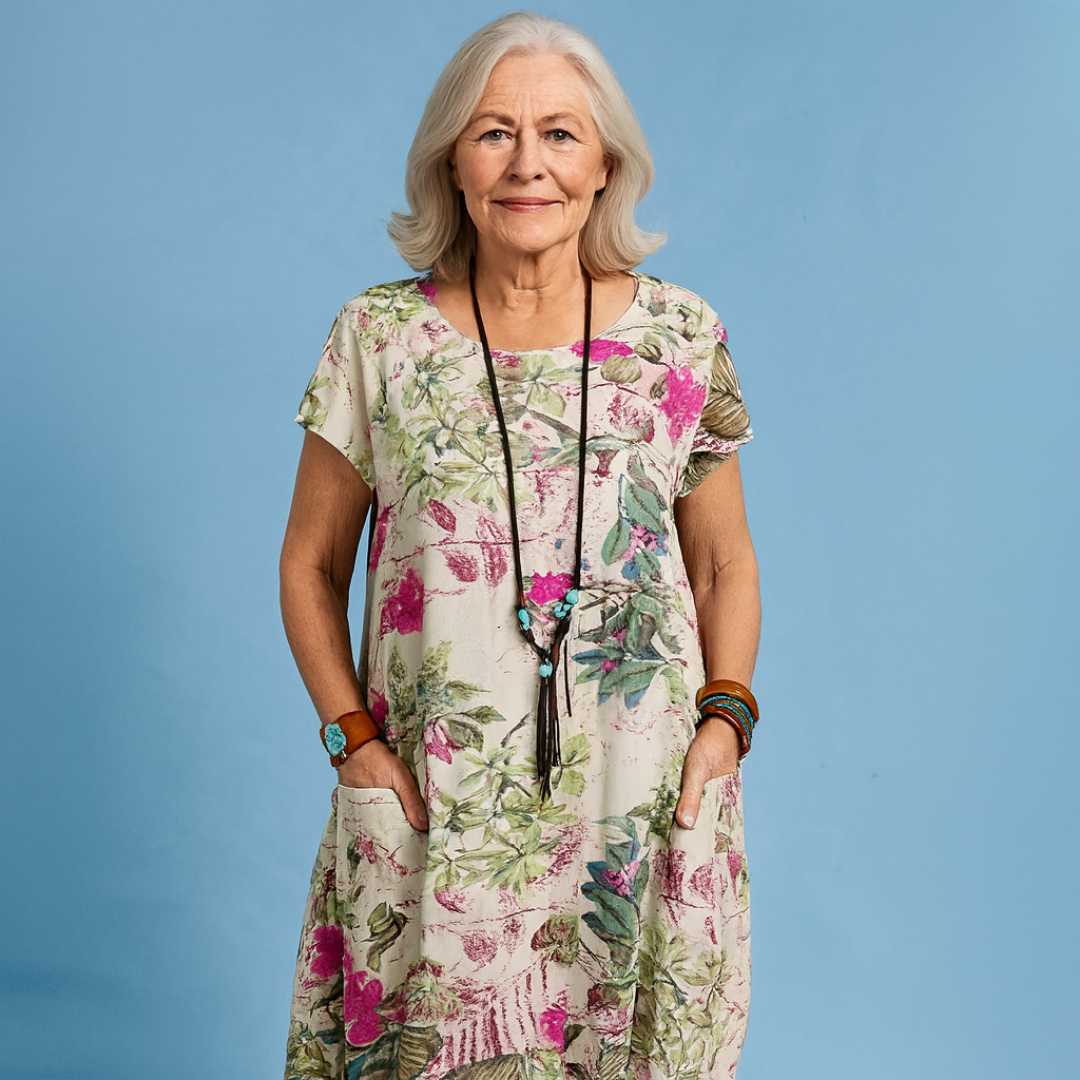 Women's Floral Print Dress Loose Fit