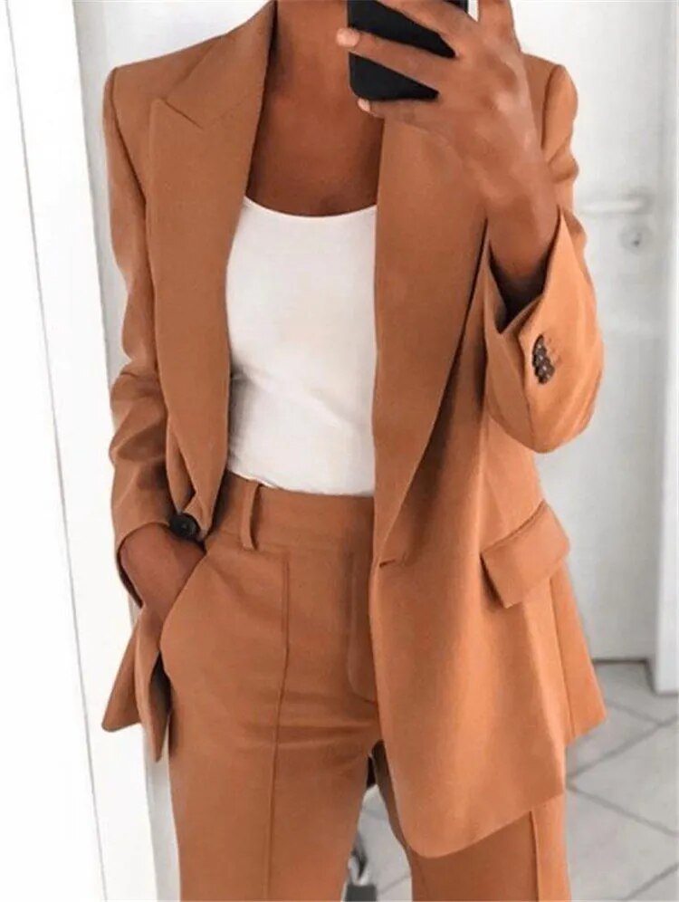 Casual Ladies Spring Two Piece Suit Set