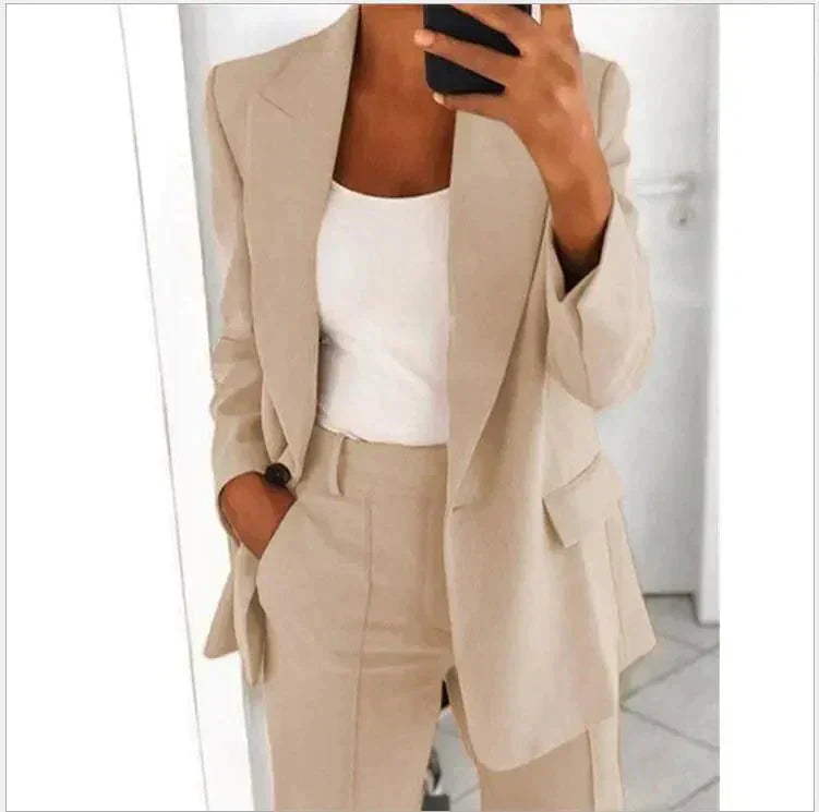 Casual Ladies Spring Two Piece Suit Set