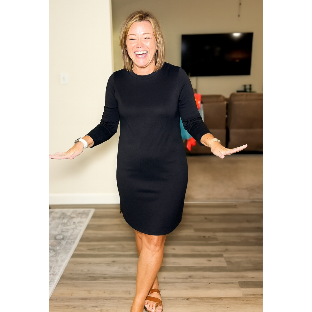 Soft Relaxed Fit Women's Long Sleeve Dress