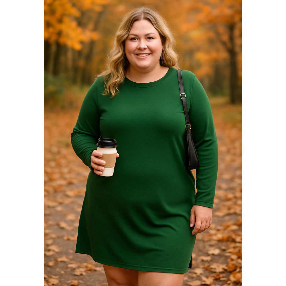 Soft Relaxed Fit Women's Long Sleeve Dress