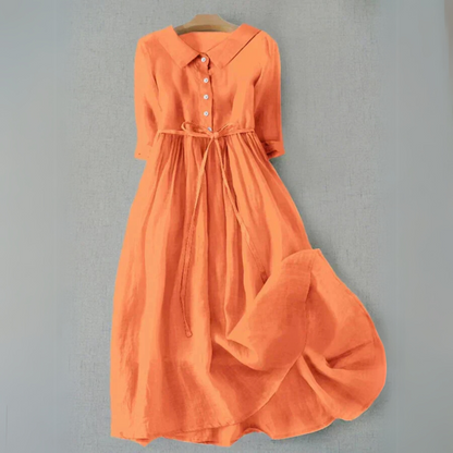 Women's Midi Dress Tie Waist