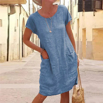 Women's Flowy Draped Tummy Control Dress