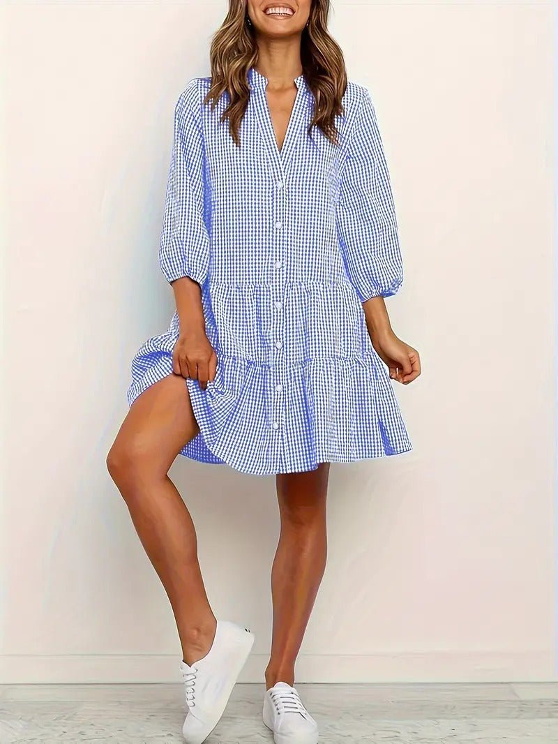 Casual Fit Floral Mini Dress with Short Sleeves