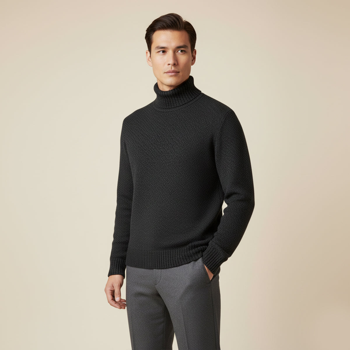 Highclere Men's Merino Turtleneck Sweater