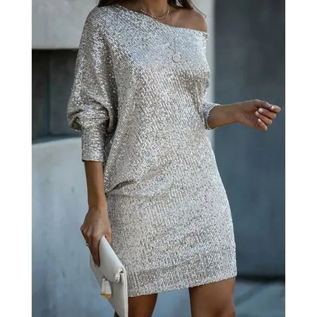 Glittery Evening Party Dress