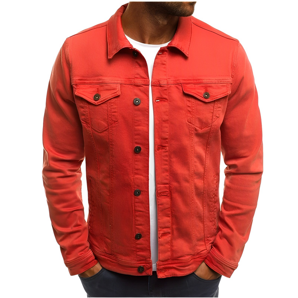 Men's Lightweight Denim Summer Jacket - VibreMode