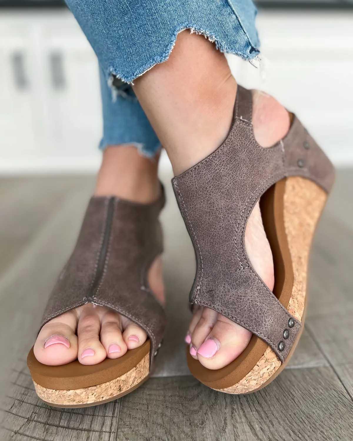 Comfortable Vegan Heel Sandals
