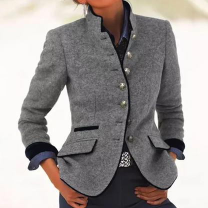 Women's Vintage Blazer Elegant Buttons