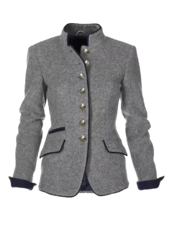 Women's Vintage Blazer Elegant Buttons
