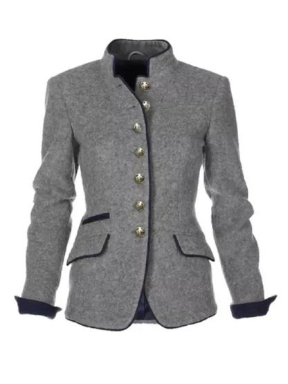 Women's Vintage Blazer Elegant Buttons
