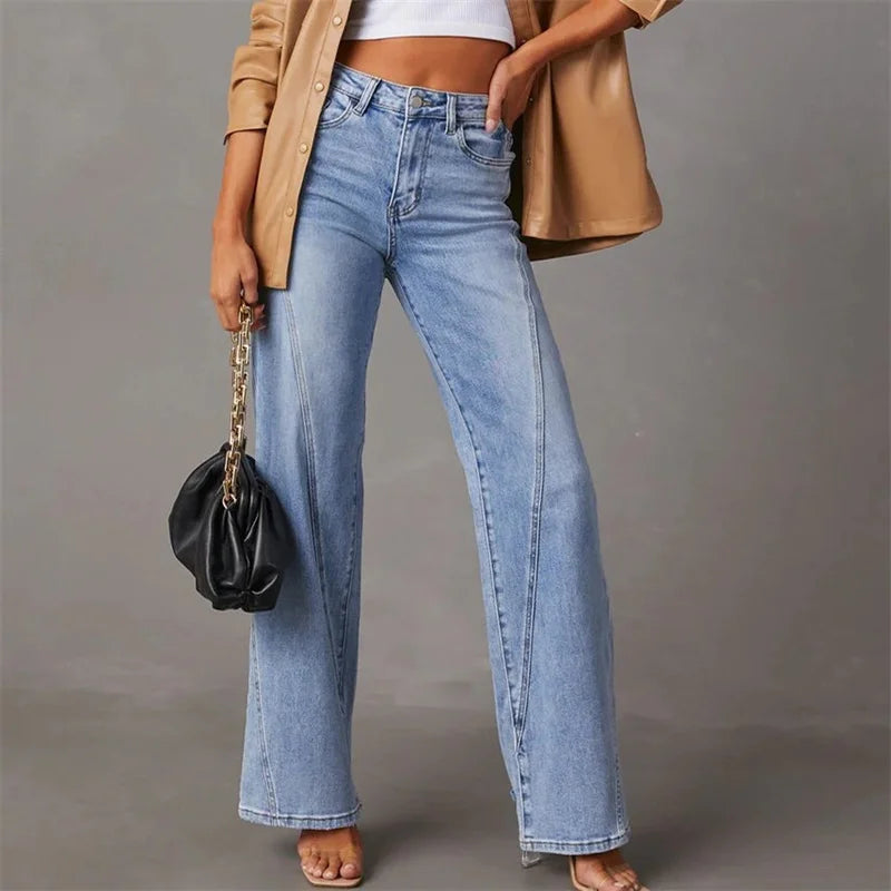 Comfy Women's Straight Leg Loose Fit Jeans - VibreMode
