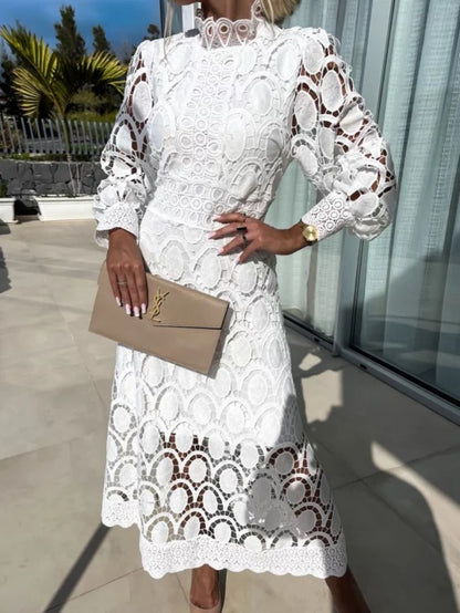 Elegant Floral Knee Length Dress