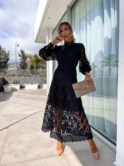 Elegant Floral Knee Length Dress