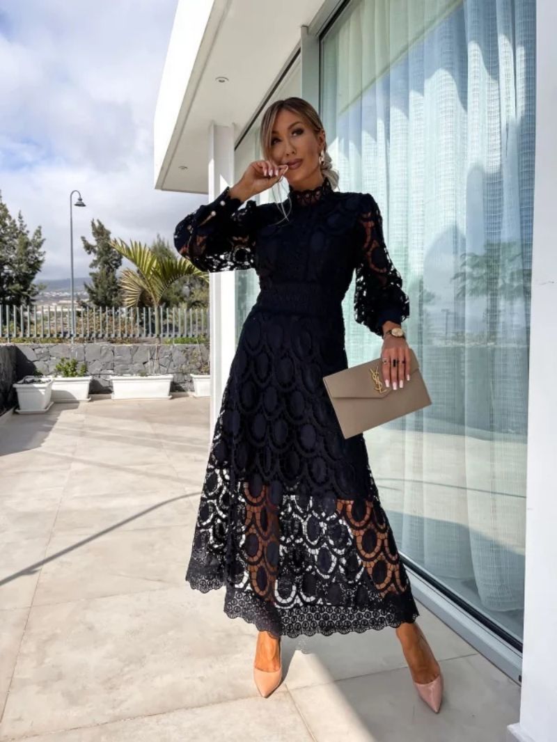 Sexy Women's Fitted Lace Party Dress