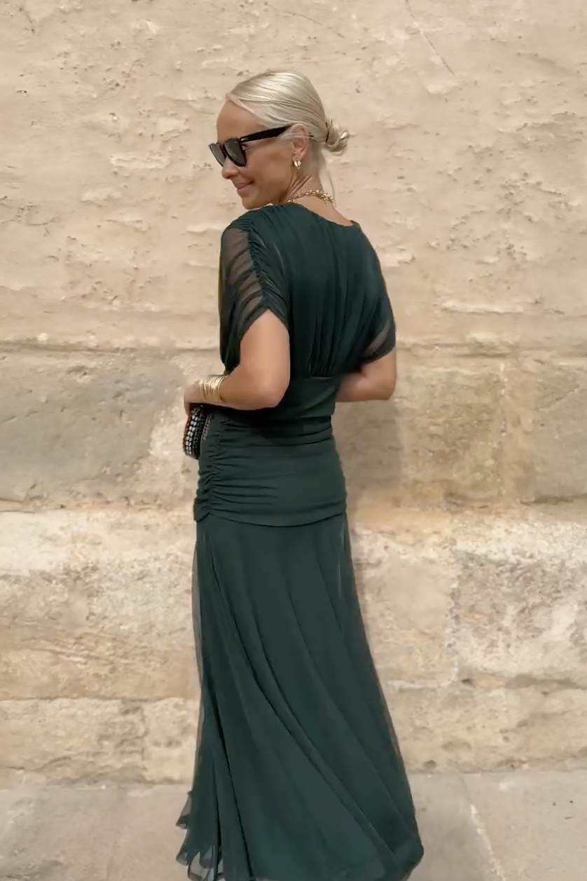 Elegant Women's V-Neck Maxi Dress