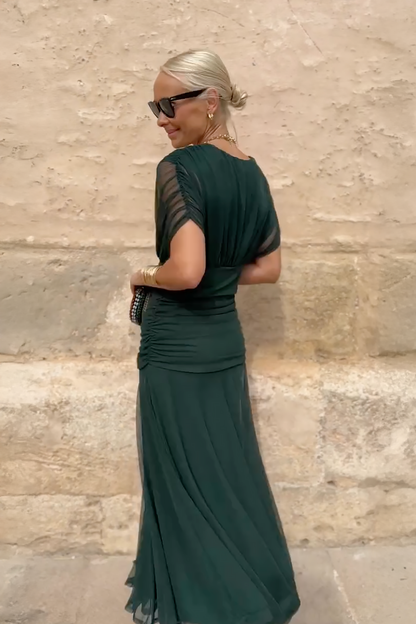 Elegant Women's V-Neck Maxi Dress