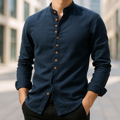 Men's Long Sleeve Button Front Shirt