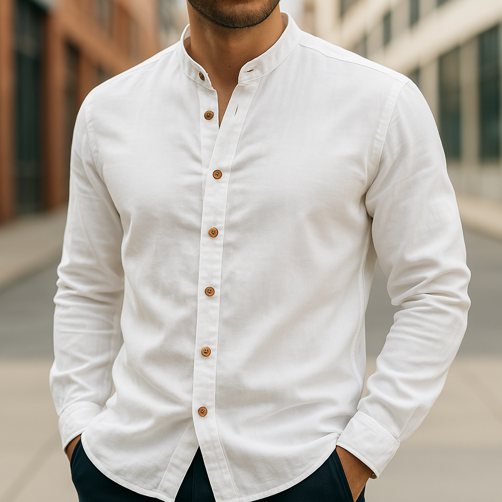 Men's Long Sleeve Button Front Shirt