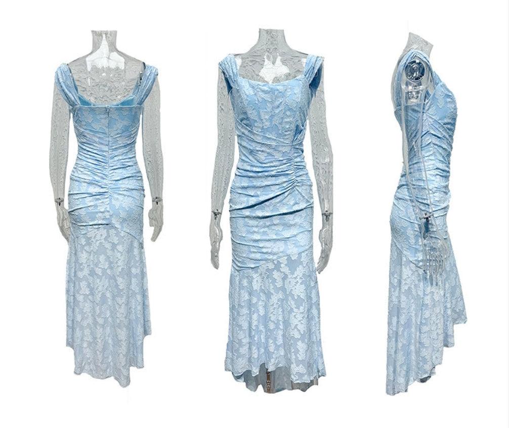Asymmetrical Hemline Casual Midi Dress
