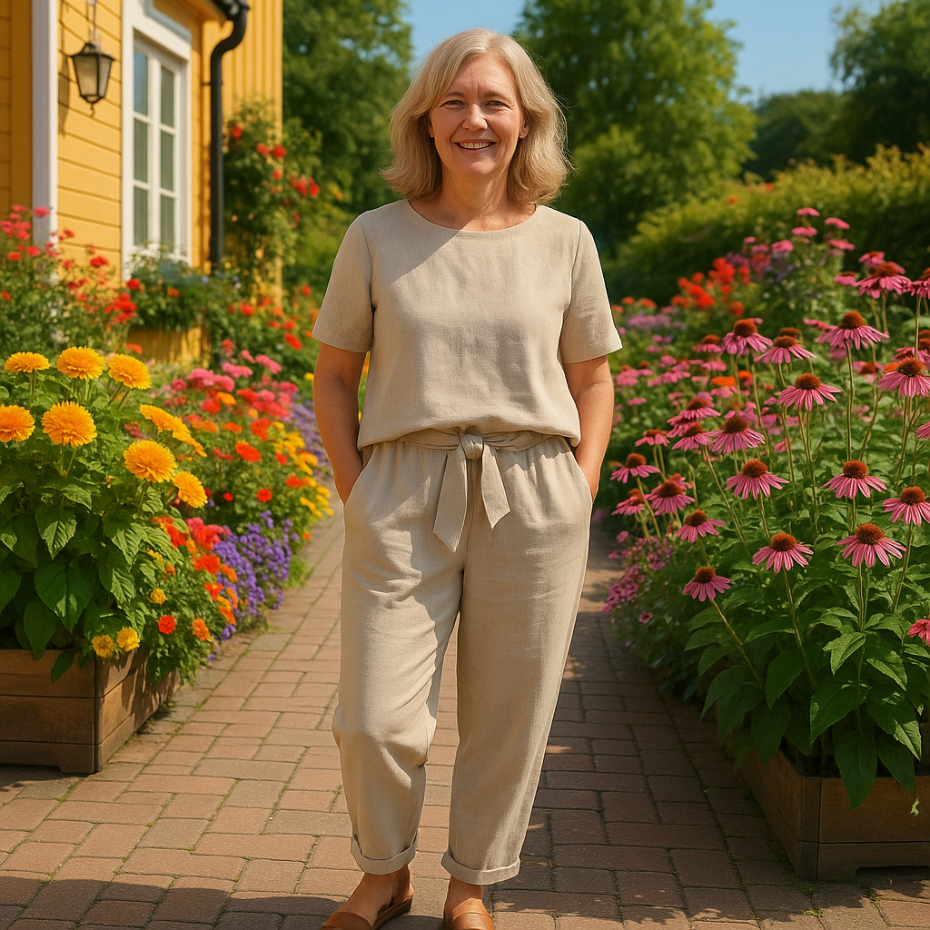 Women's Two Piece Casual And Tapered Pants Set