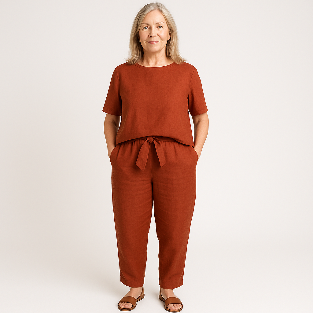 Women's Two Piece Casual And Tapered Pants Set